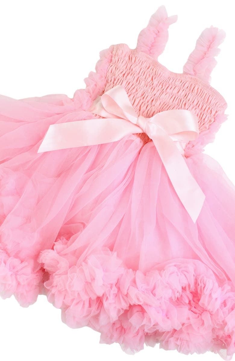 RuffleButts Ruffled Pettidress, Alternate, color, Pink