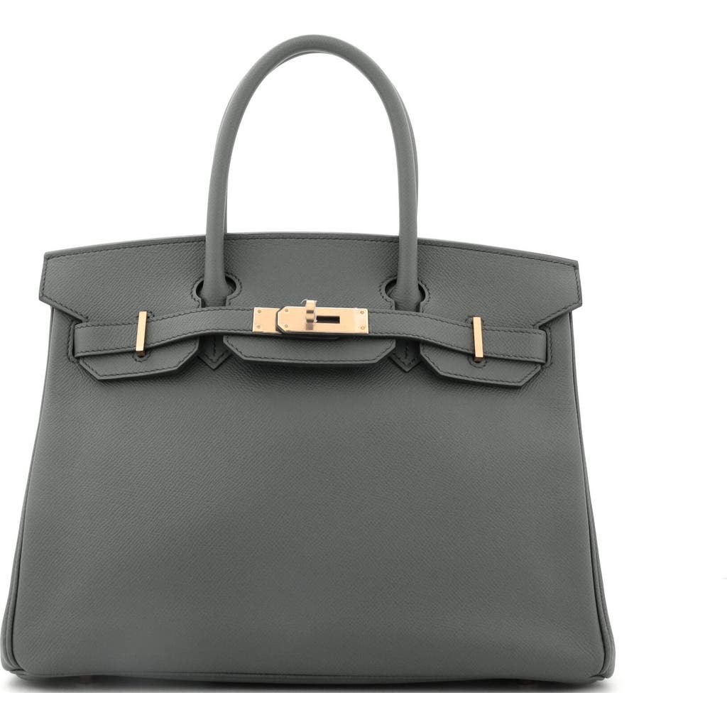 Pre-owned Hermes Hermes Birkin Handbag Green Epsom With Gold Hardware 30 In Green