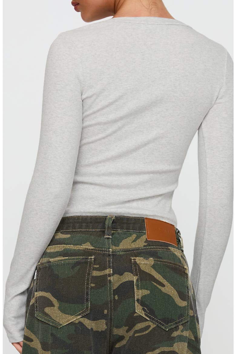 Sandra Dee Crop Rib Top, Alternate, color, GREY