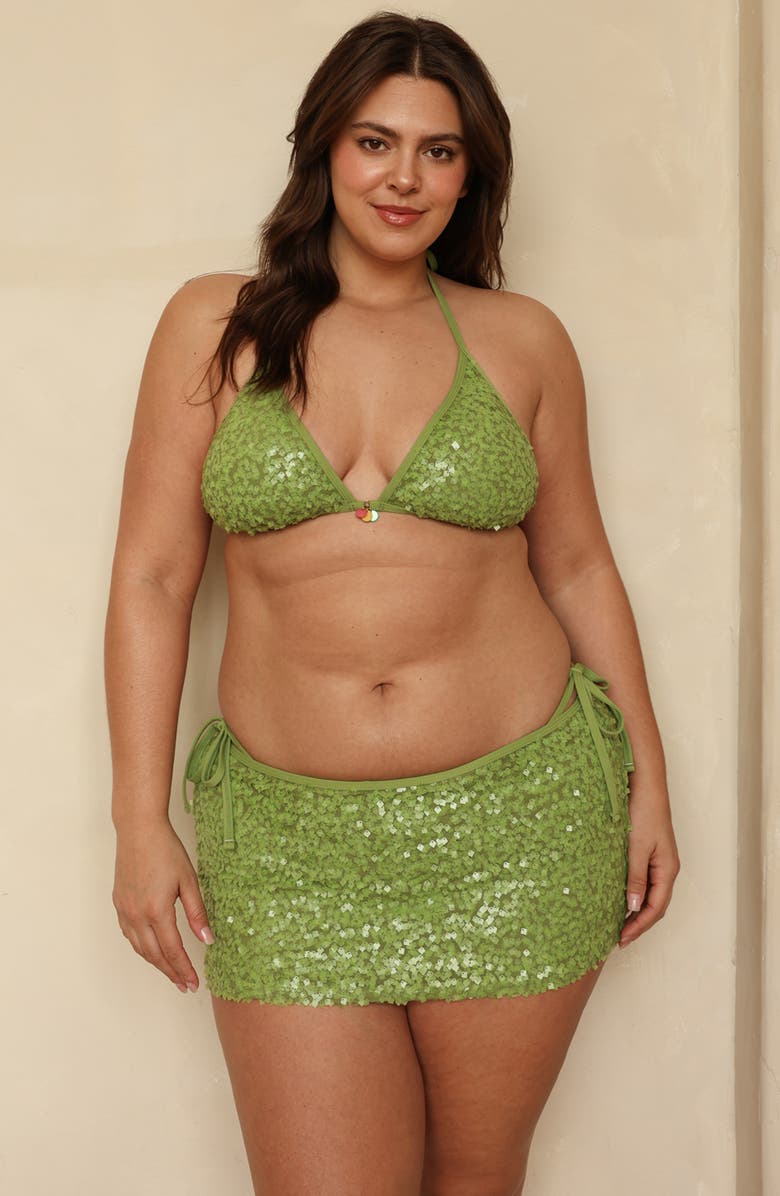 Dippin Daisys Headliner Mini Skirt, Alternate, color, Moss Green