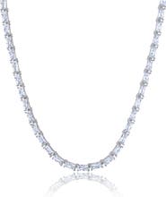 Crislu Baguette Cut Cubic Zirconia Tennis Necklace