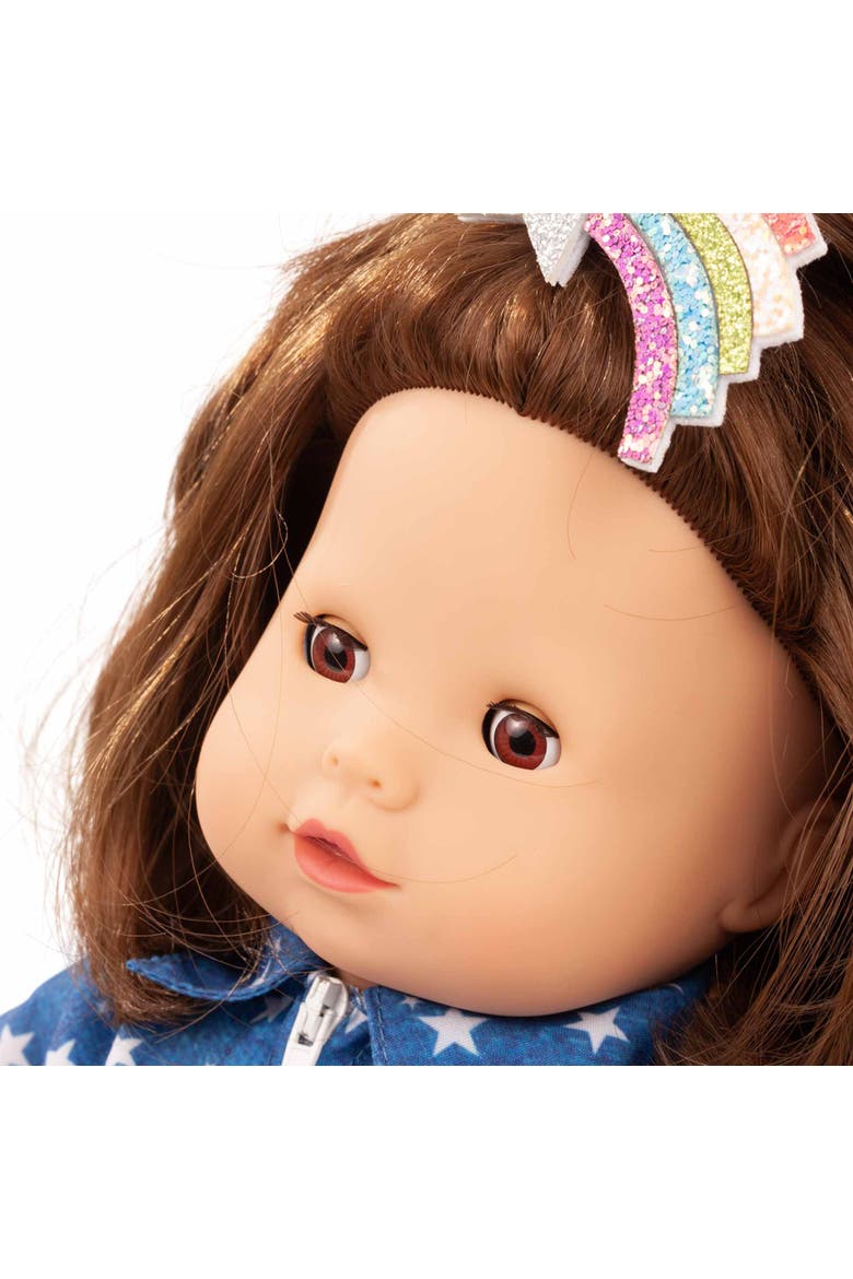 Maxy Muffin My Star 16.5 Inch Doll, Blue & White Star Denim Outfit Toy, Alternate, color, Multicolored