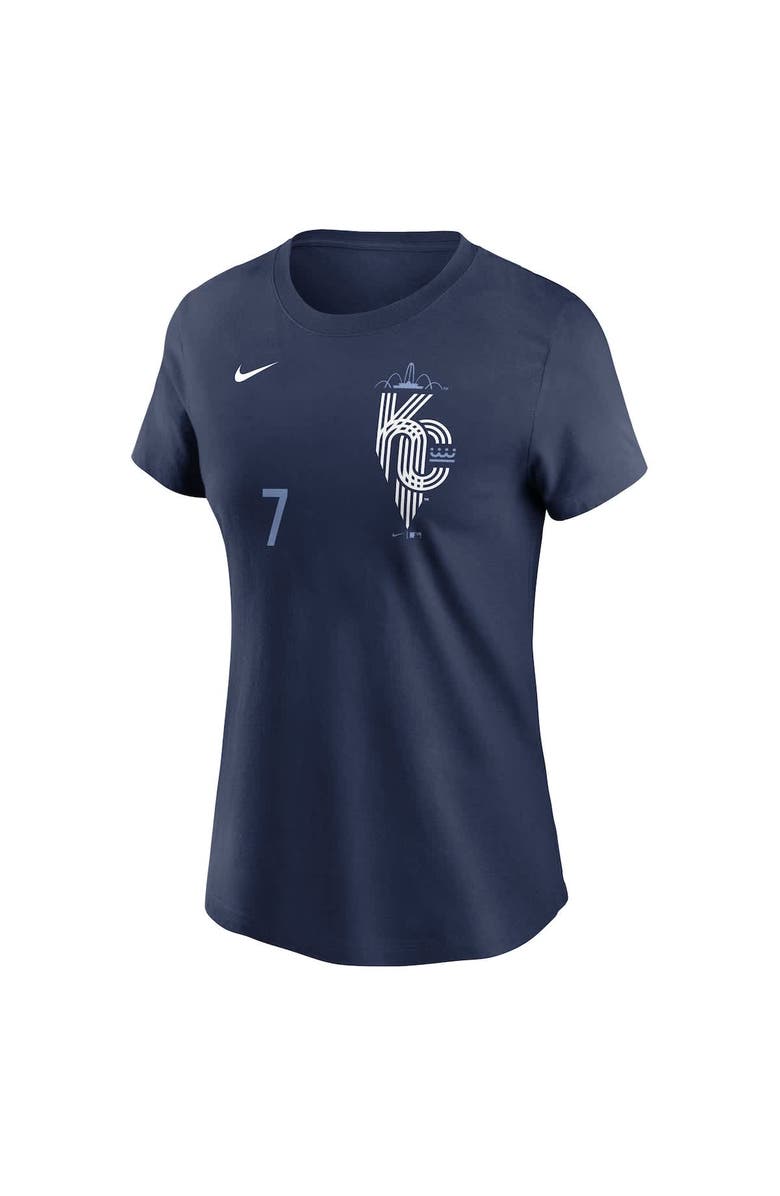 Nike Women's Nike Bobby Witt Jr. Navy Kansas City Royals City Connect Fuse Name & Number T-Shirt, Alternate, color, Navy