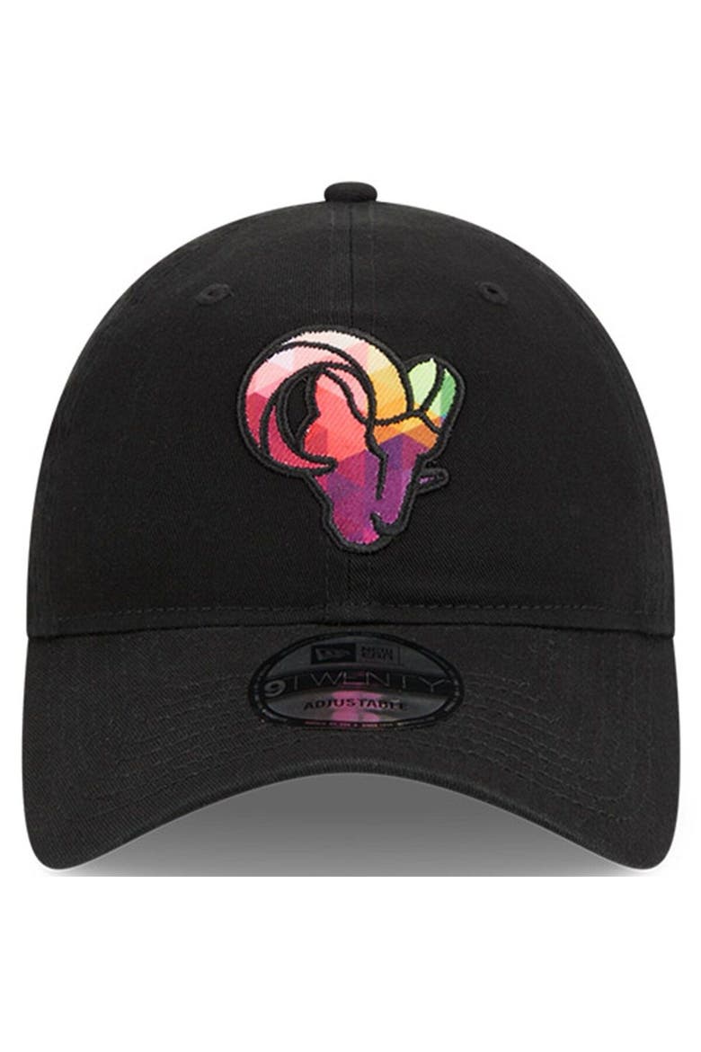 Men's New Era  Black Los Angeles Rams 2023 NFL Crucial Catch 9TWENTY Adjustable Hat, Alternate, color, Black