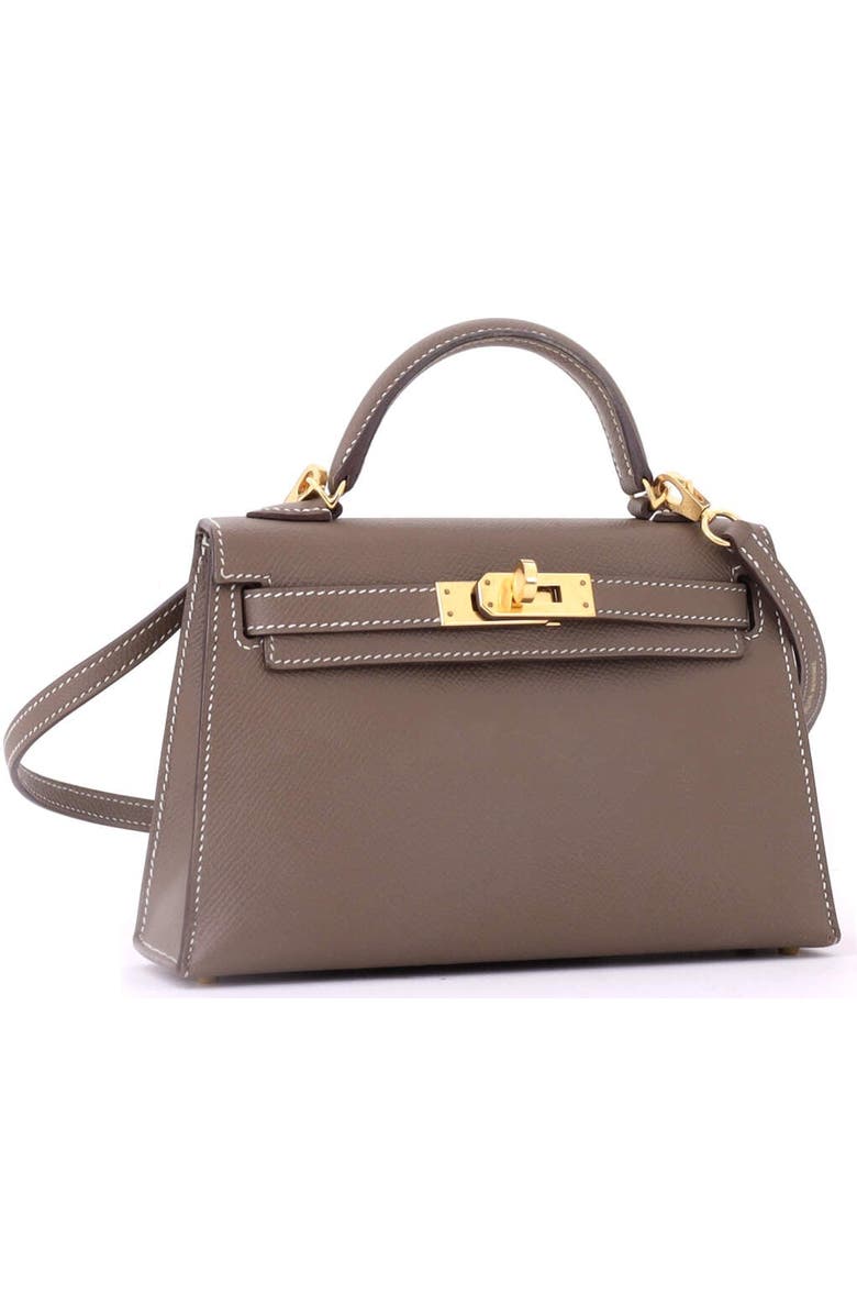 Pre-Owned Hermes Kelly Mini II Bag Grey Epsom with Gold Hardware 20, Alternate, color, Etoupe