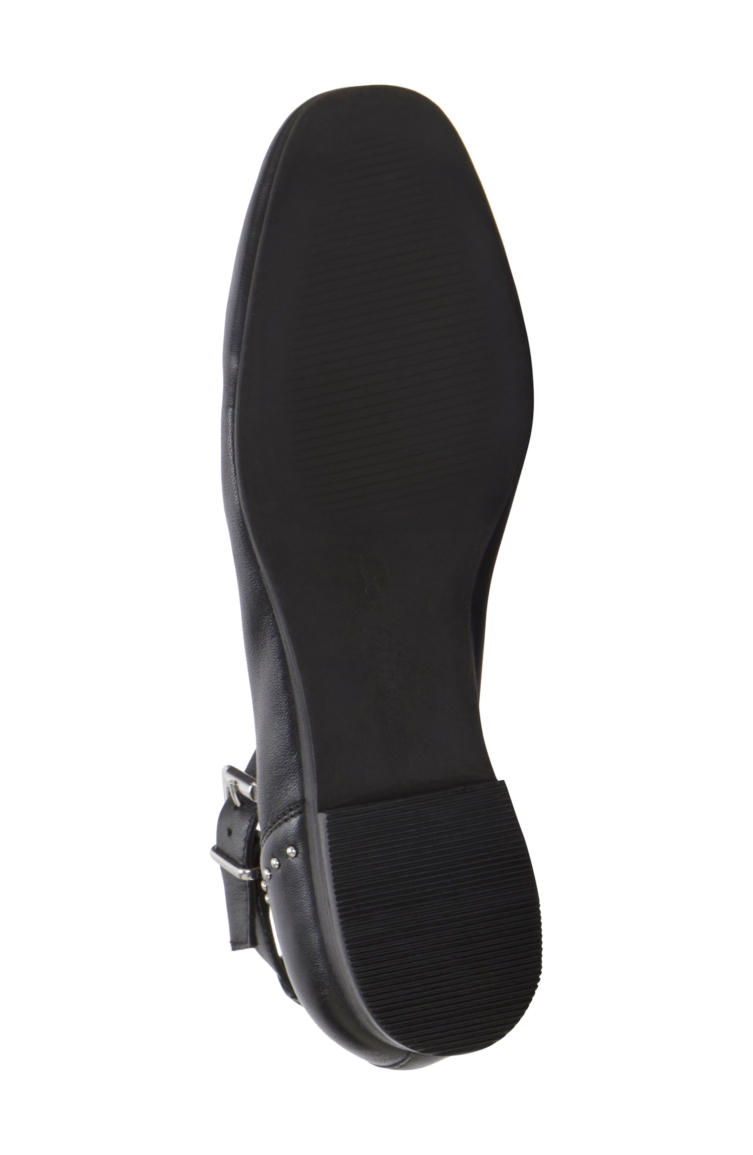 Lucky Brand Melsin Ankle Strap Flat, Alternate, color, Black Leather