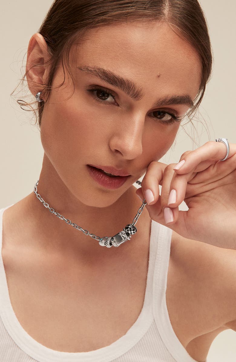 Adina Reyter Diamond Dice Pendant, Alternate, color, Sterling Silver