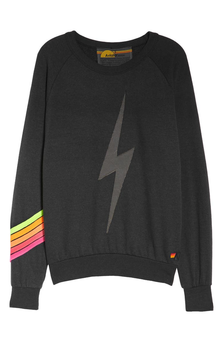 Aviator Nation Bolt Chevron Stripe Sweatshirt, Alternate, color,