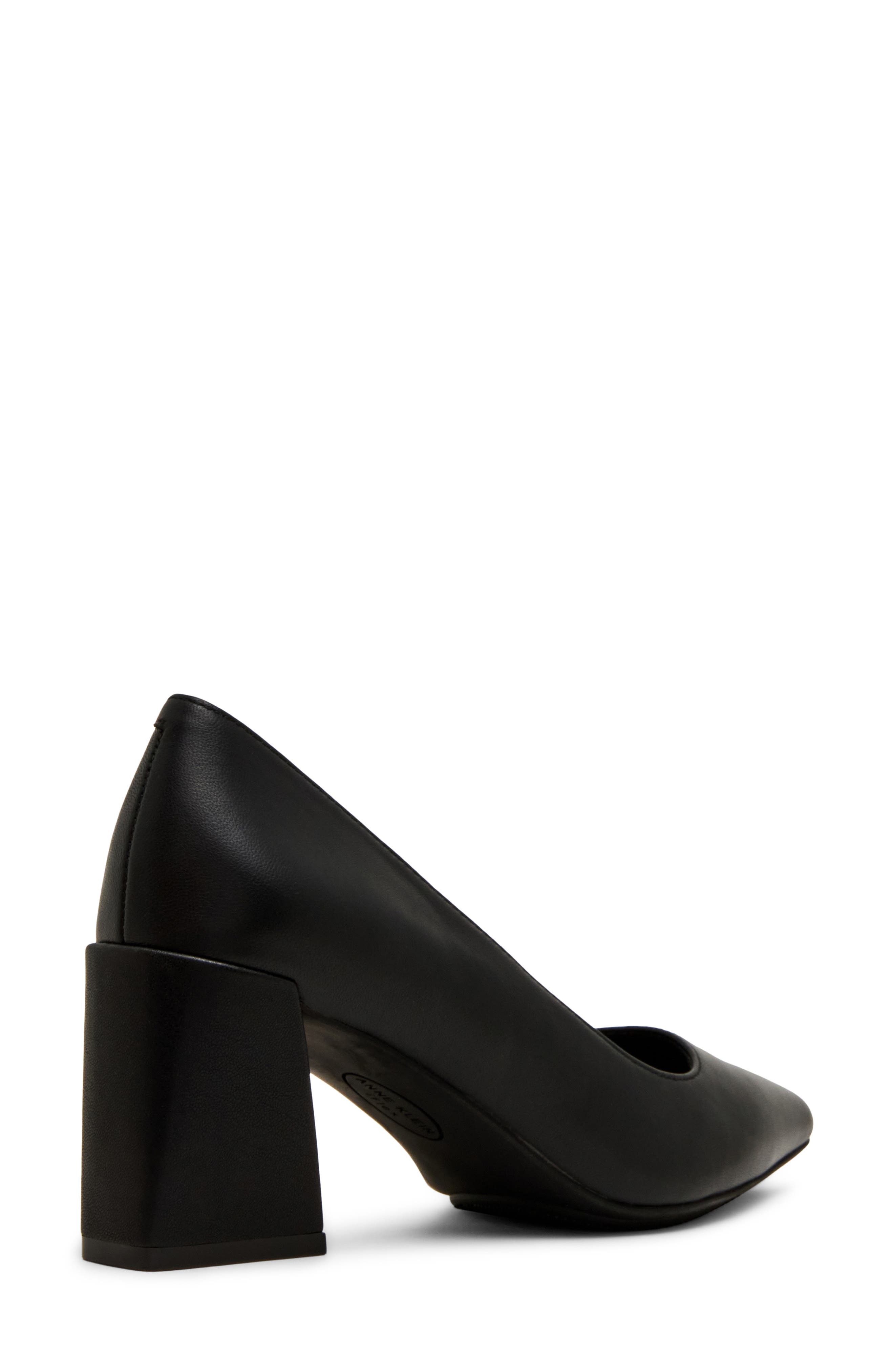 Anne Klein Relena Pointed Toe Pump, Alternate, color, Black Leather