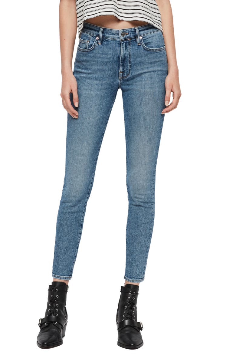 AllSaints Roxanne Ankle Skinny Jeans, Main, color,