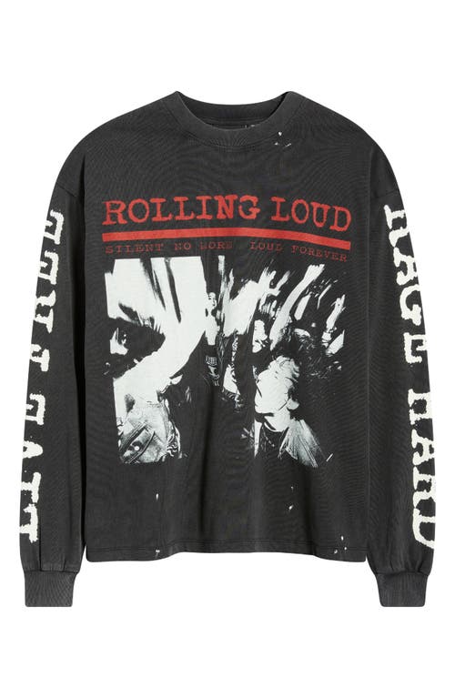 Rolling Loud Rage Graphic Long Sleeve T-shirt In Black