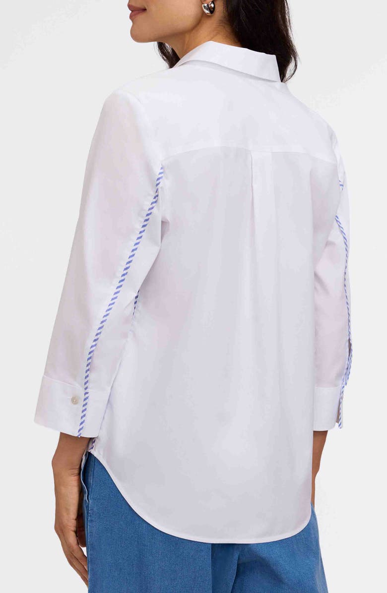 Foxcroft Marni Trim Shirt, Alternate, color, White