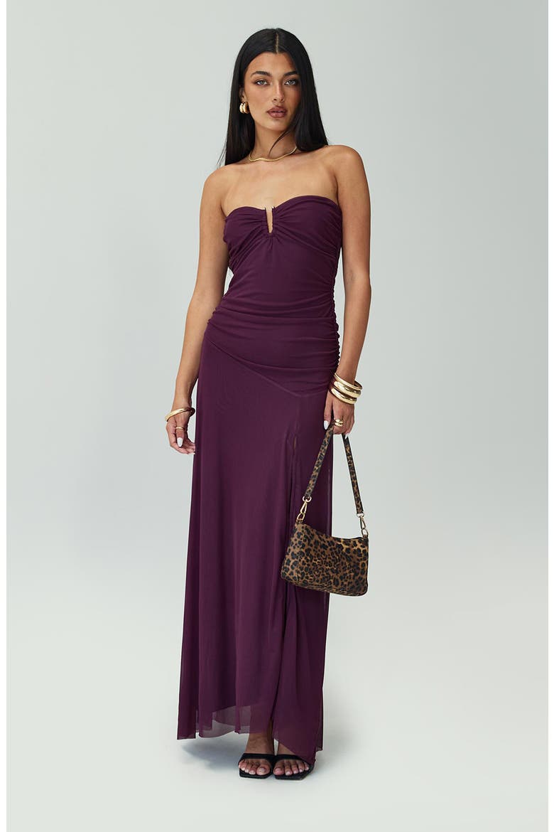Barbarella Strapless Gown, Alternate, color, PURPLE