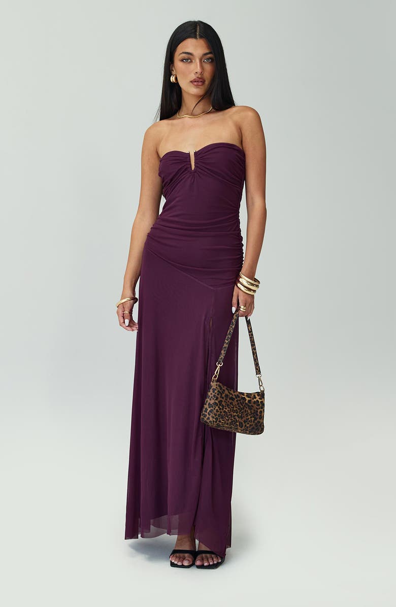 Princess Polly Barbarella Strapless Gown, Alternate, color, Purple