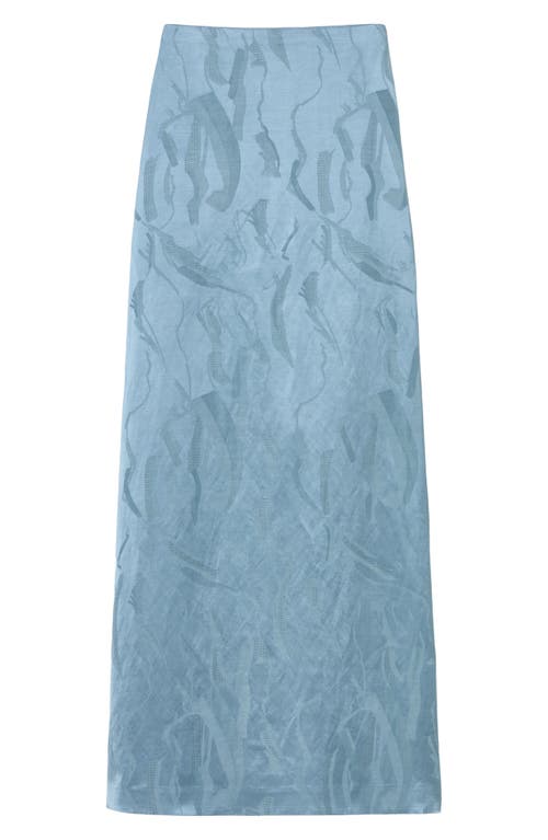 Lafayette 148 New York Jacquard A-line Maxi Skirt In Paper Blue
