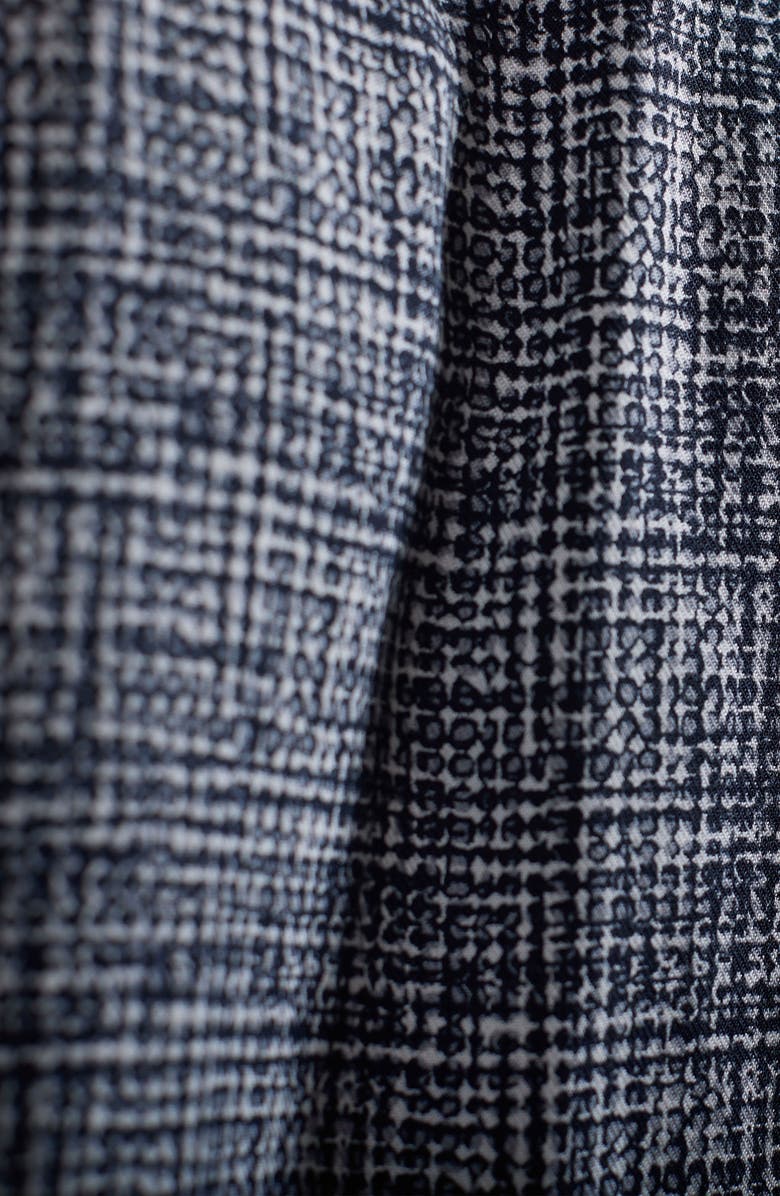 Bugatchi Julian Shaped Fit Pebble Print EcoVero<sup>™</sup> Viscose Button-Up Shirt, Alternate, color, Black