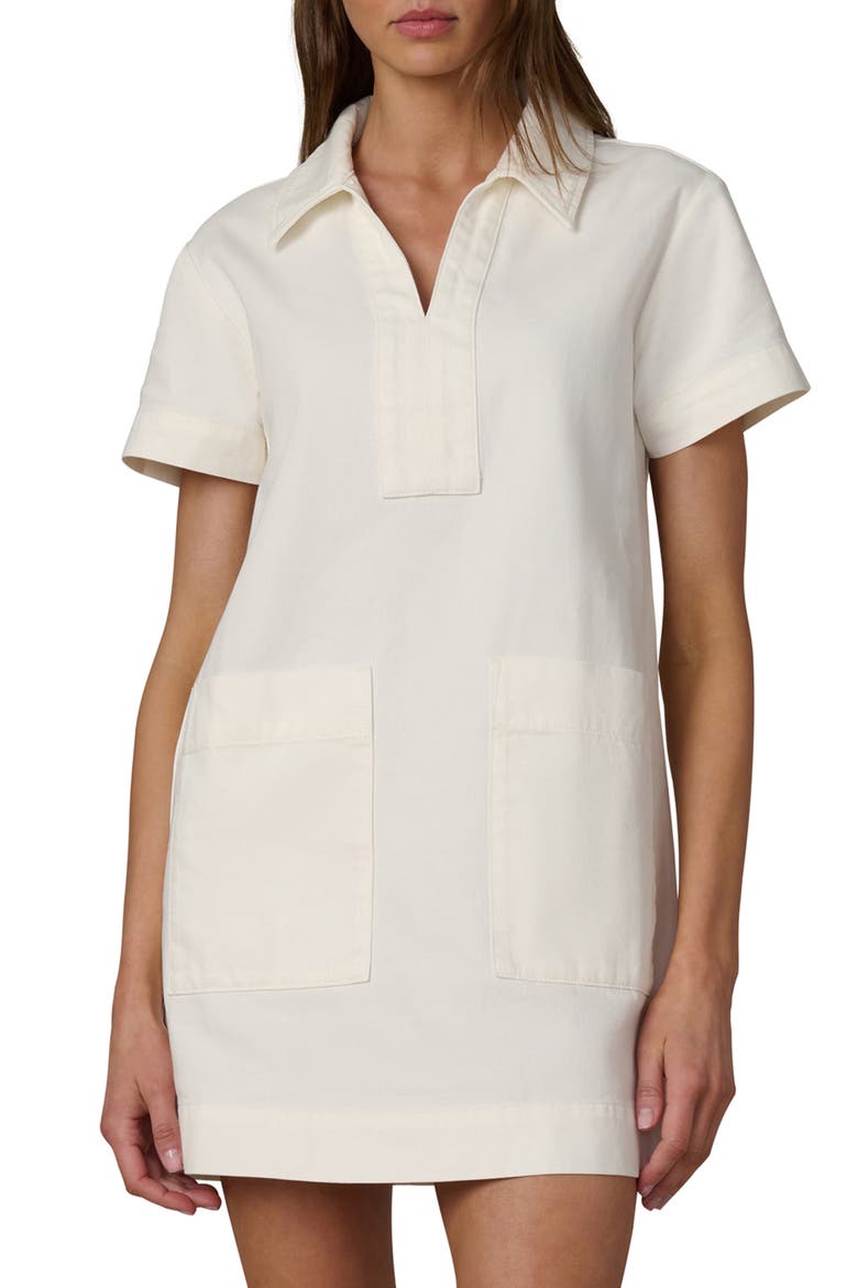 The Lillian Short Sleeve Denim Dress, Alternate, color, MILK