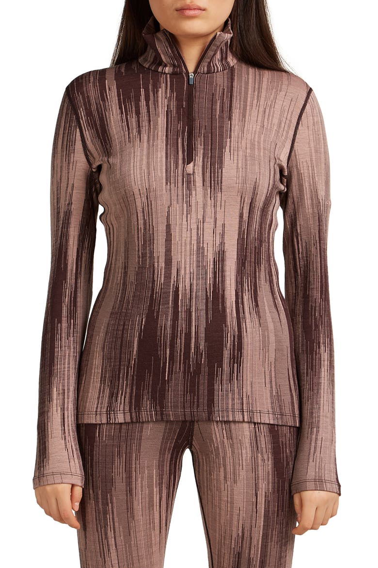 Merino Wool 260 Vertex Half Zip Top, Main, color, JAVA/PINK/SUMMIT/BLUSH