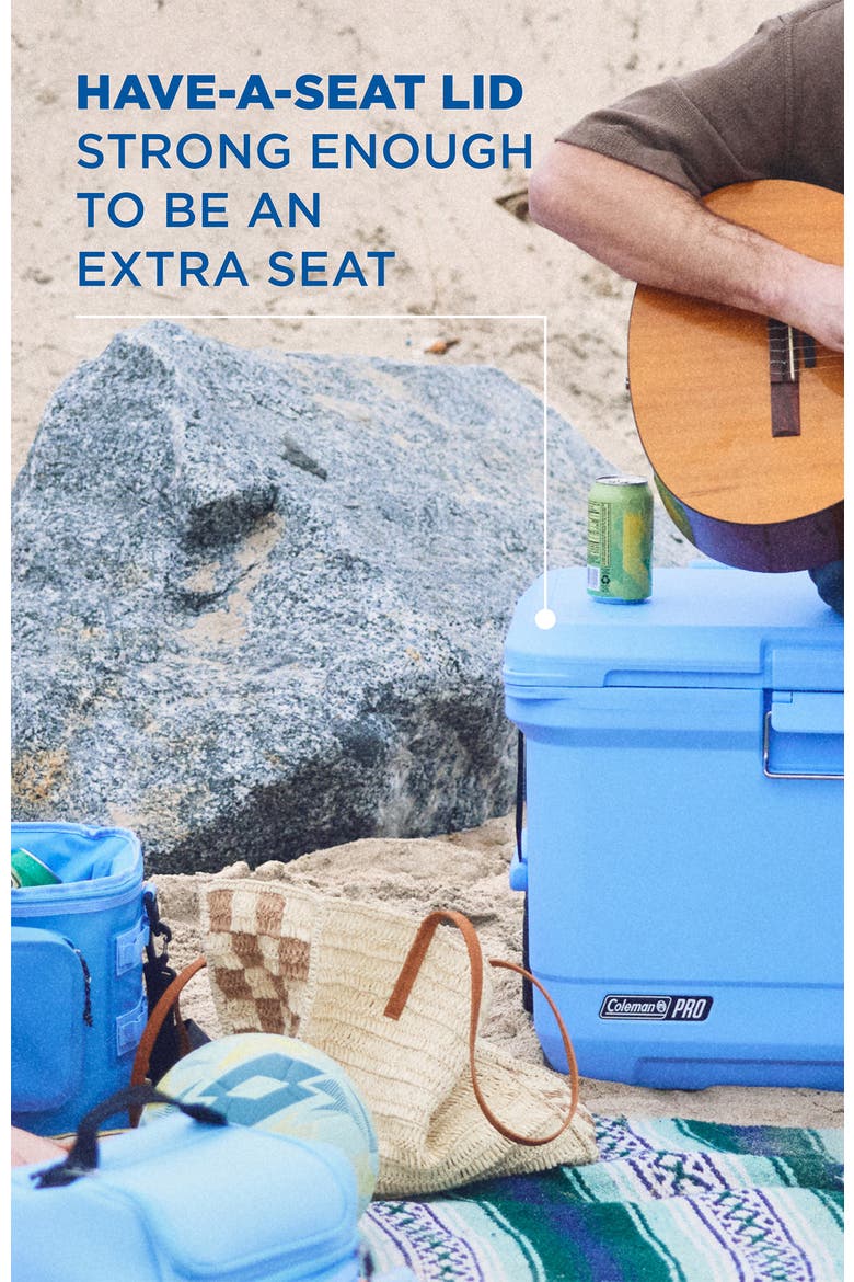 Pro Series 55-Quart Hard Cooler, Alternate, color, Blue Sky