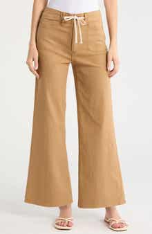 Ari Drawstring High Waist Wide Leg Pants