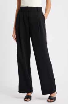 Wit & Wisdom Ultra Skyrise Lace Trim Straight Leg Pant