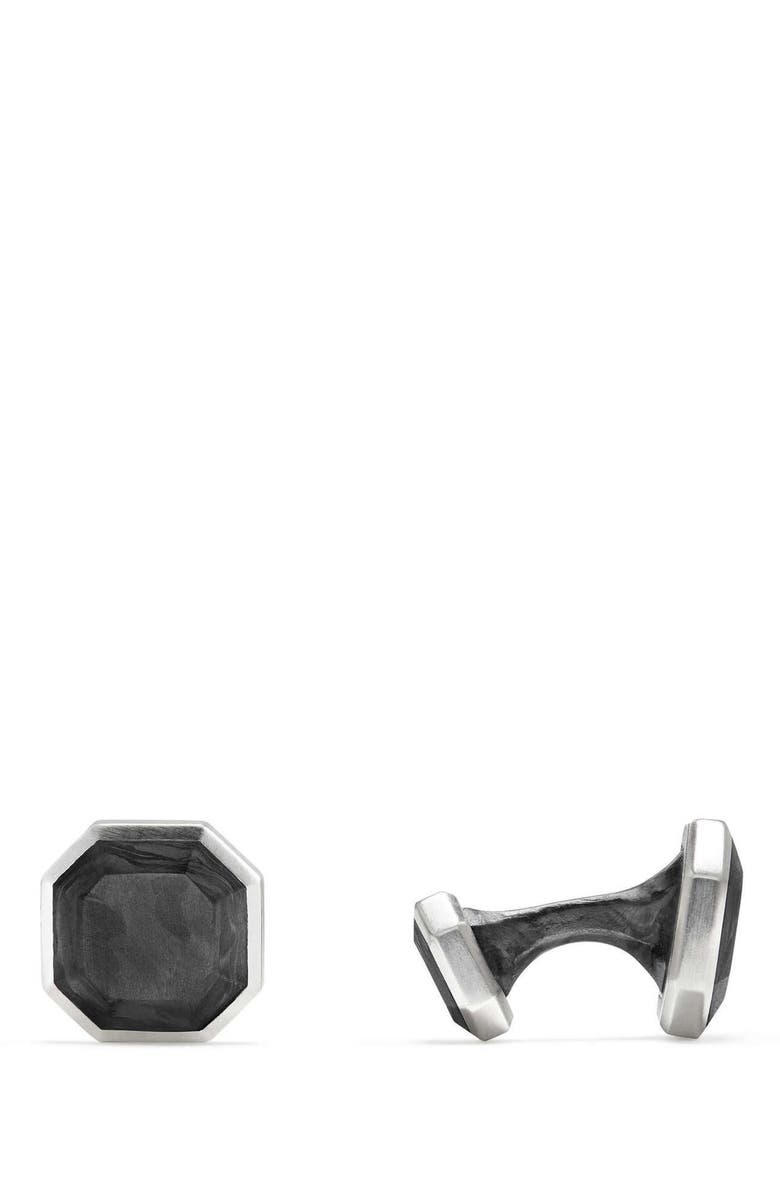 David Yurman Forged Carbon Cuff Links, Alternate, color,