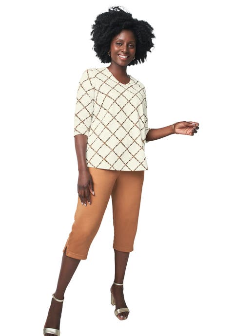 Stretch Cotton V-Neck Tee (Plus Available)