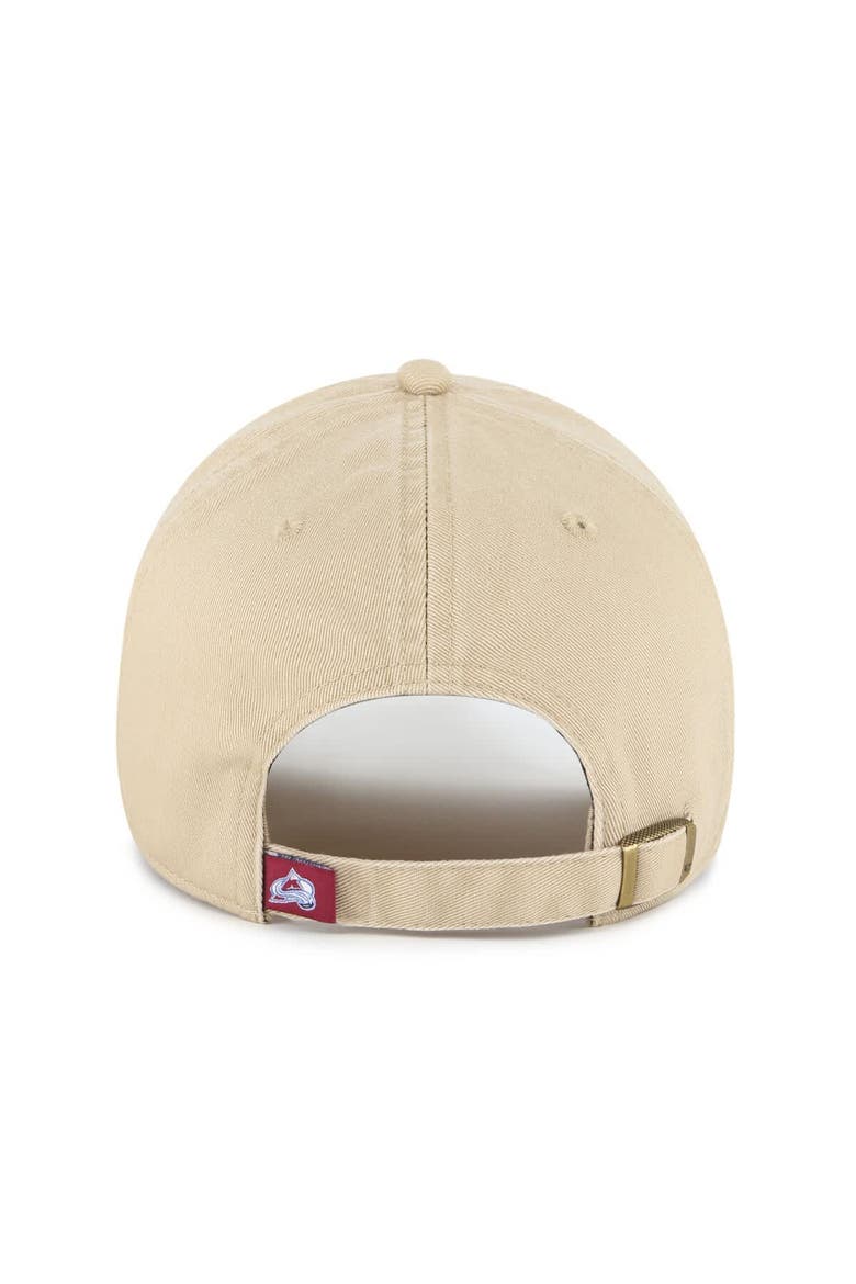 Men's '47  Khaki Colorado Avalanche Logo Clean Up Adjustable Hat, Alternate, color, Khaki