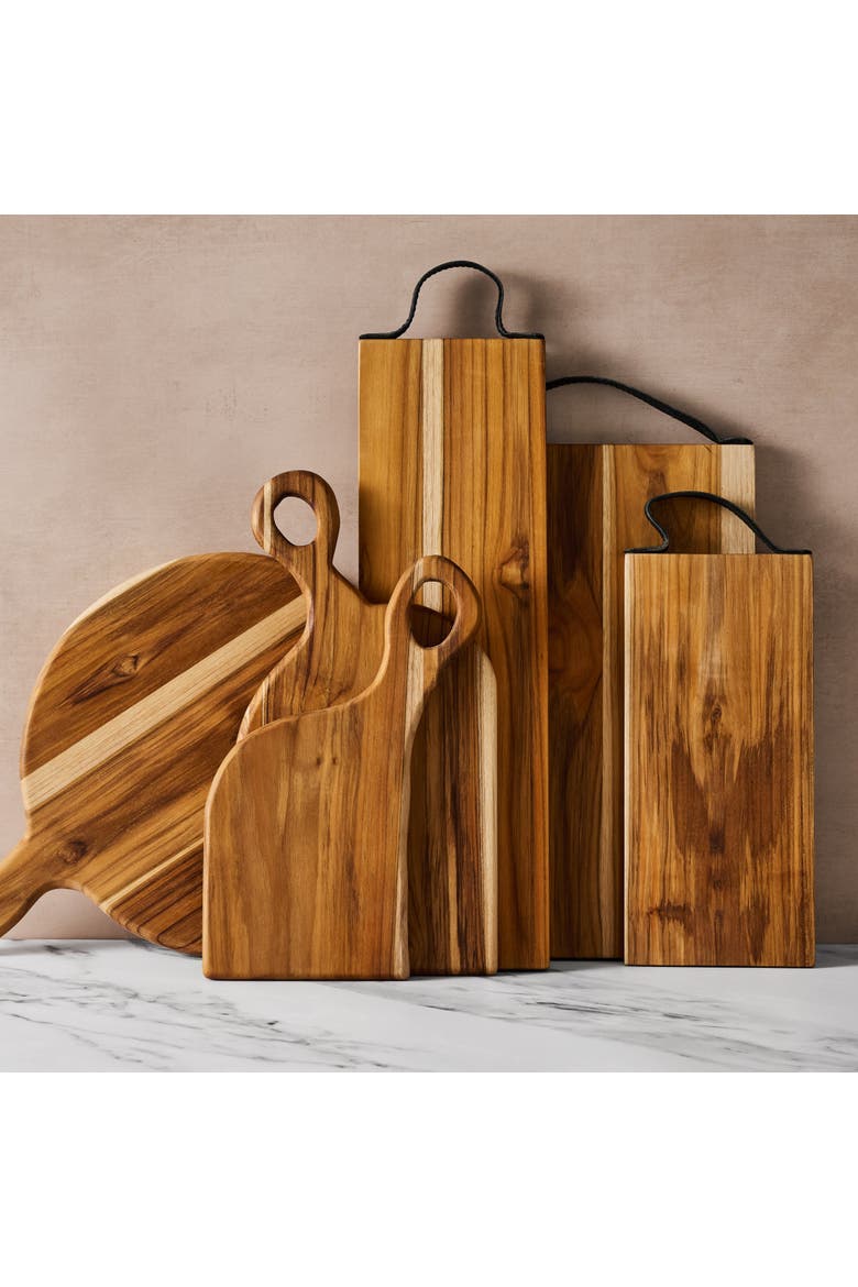 Redondo Teak Pizza Cutting Board, Alternate, color, Natural