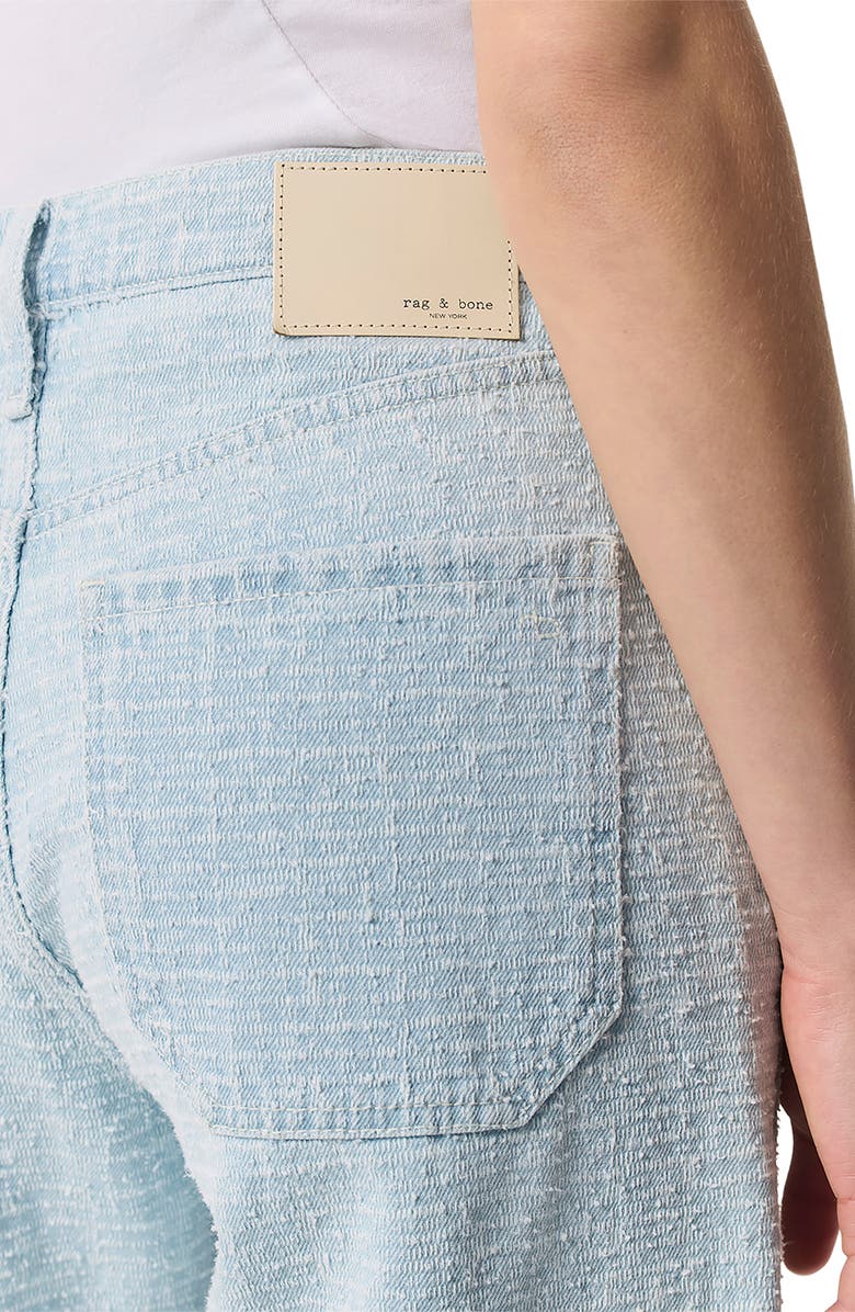 rag & bone Sofie Textured High Waist Wide Leg Trouser Jeans, Alternate, color, 