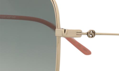 Gucci 60mm Square Sunglasses In Green