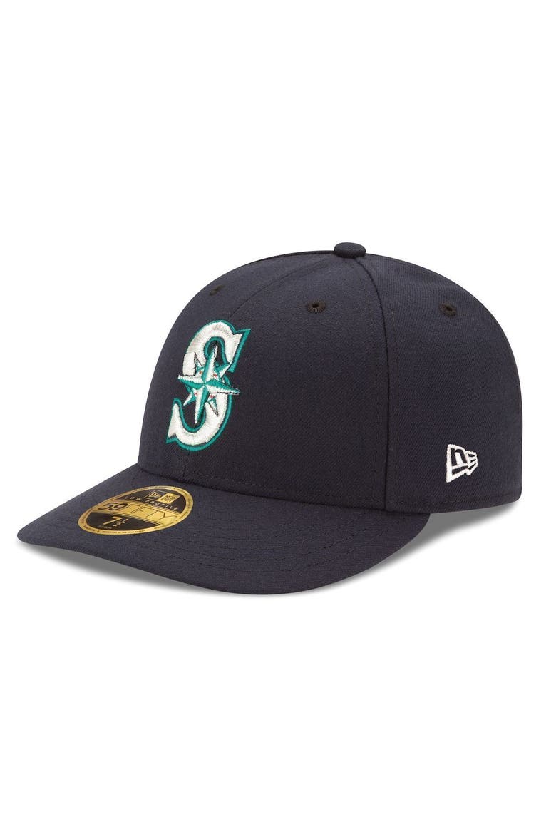 Men's New Era Navy Seattle Mariners Authentic Collection On Field Low Profile Game 59FIFTY Fitted Hat, Main, color, NAVY