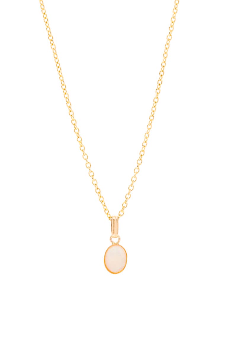 STONE AND STRAND Oval Opal Pendant Necklace, Alternate, color,