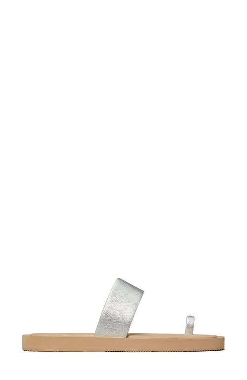 Tory Burch Toe Loop Sandal In Metallic