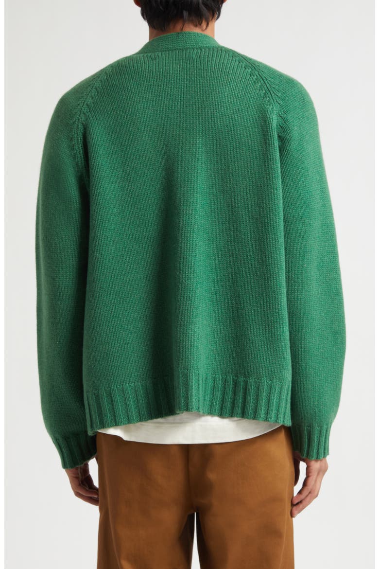 Oak Cashmere V-Neck Cardigan, Alternate, color, FERN
