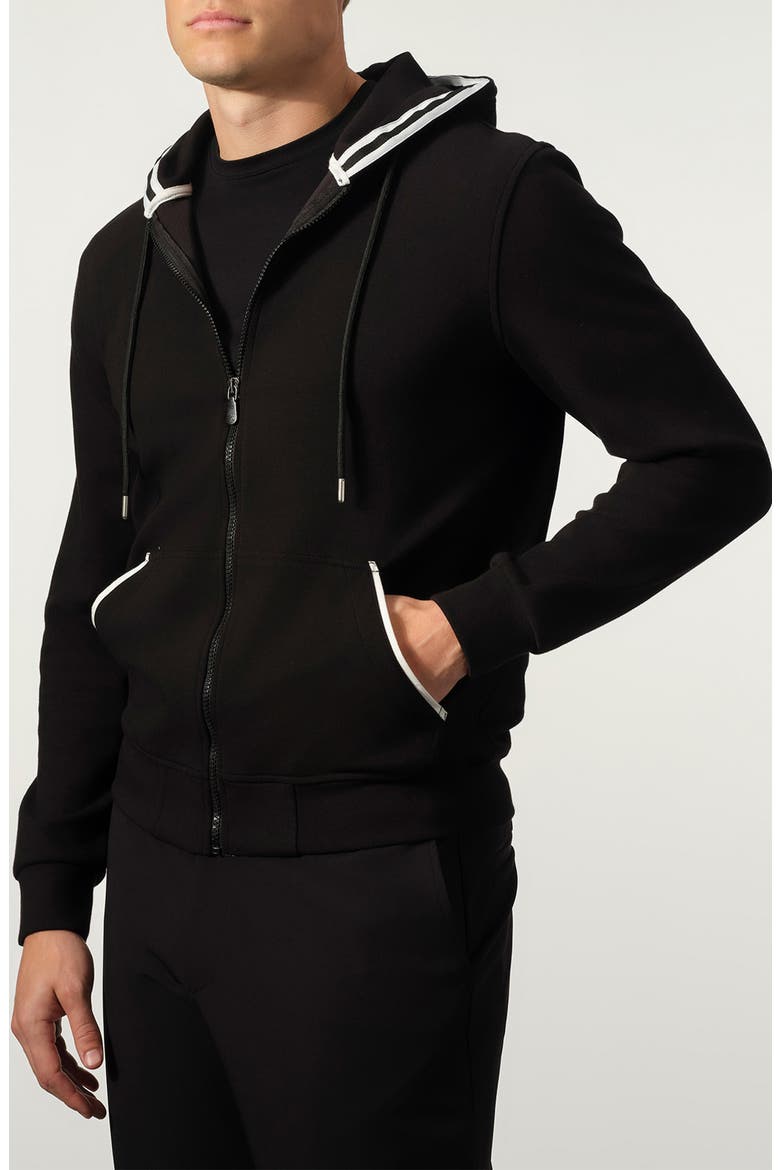 Full Zip Hoodie, Alternate, color, BLACK