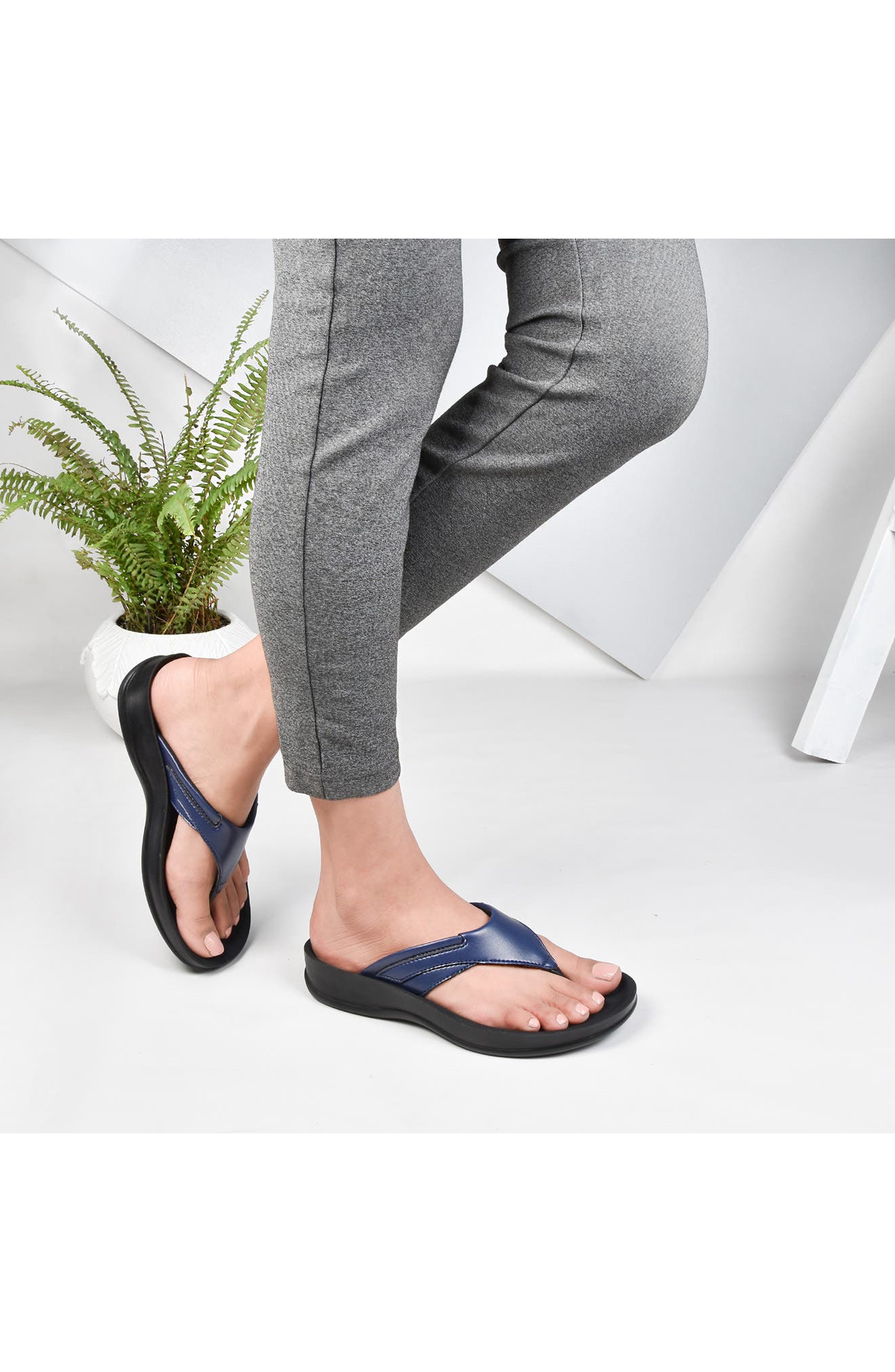 Algiz Waterproof Flip Flop, Alternate, color, NAVY