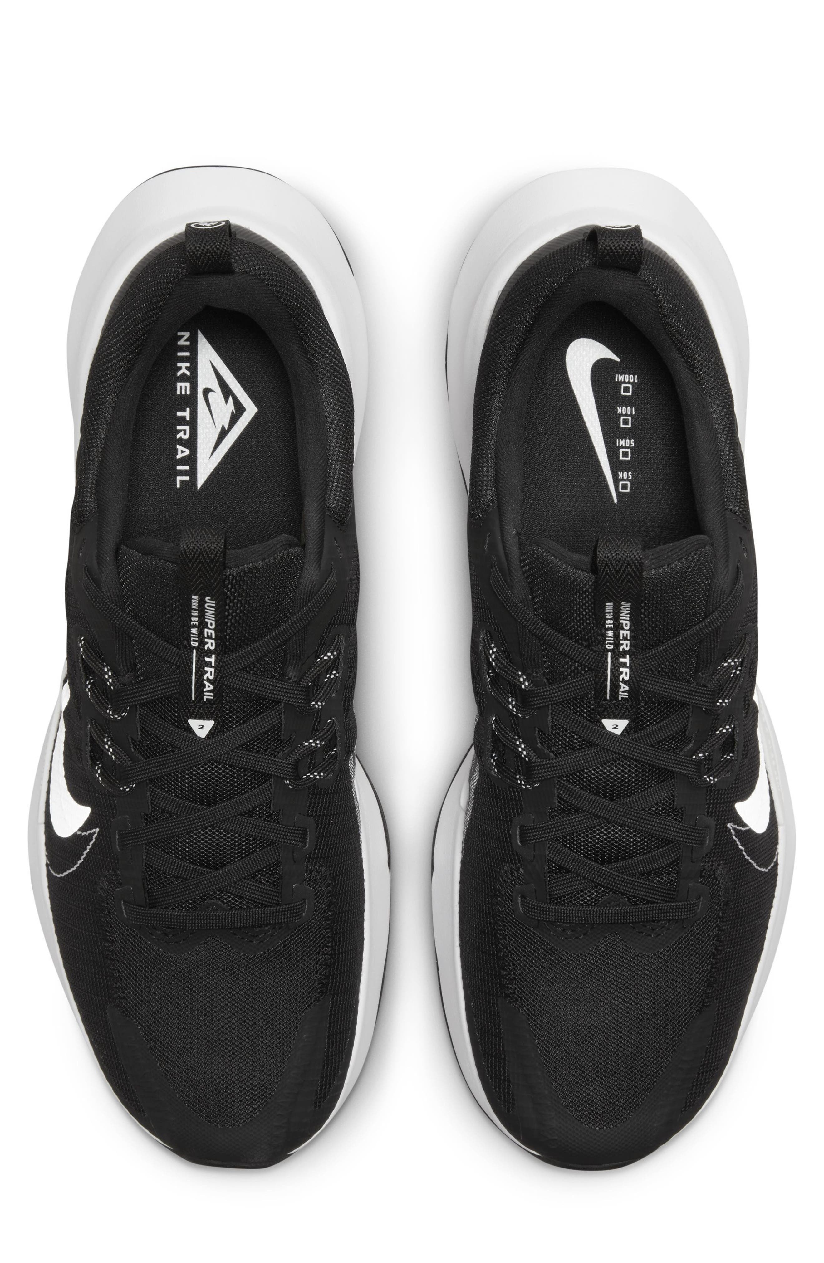 Nike Juniper Trail 2 Running Shoe, Alternate, color, Black/ White