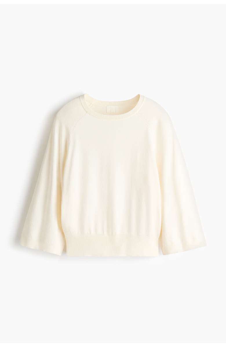 H&M Fine-knit Top, Main, color, Cream