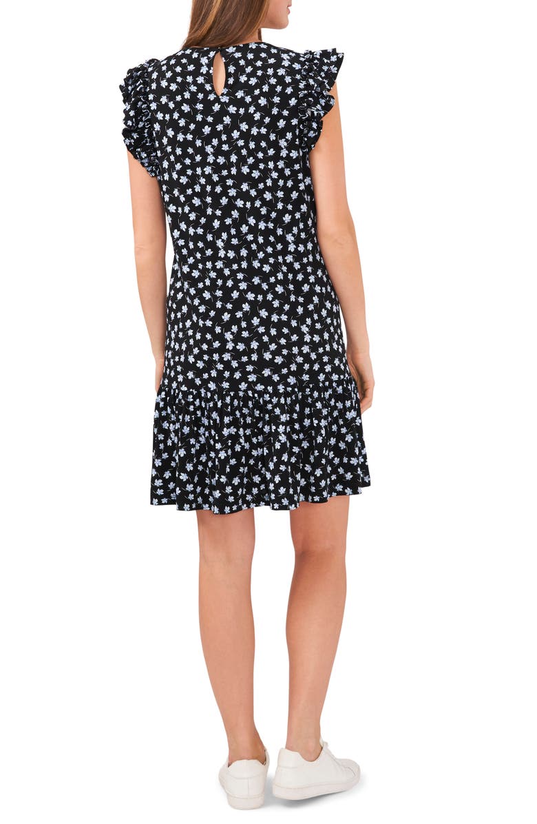 CeCe Floral Flutter Sleeve Shift Dress, Alternate, color,