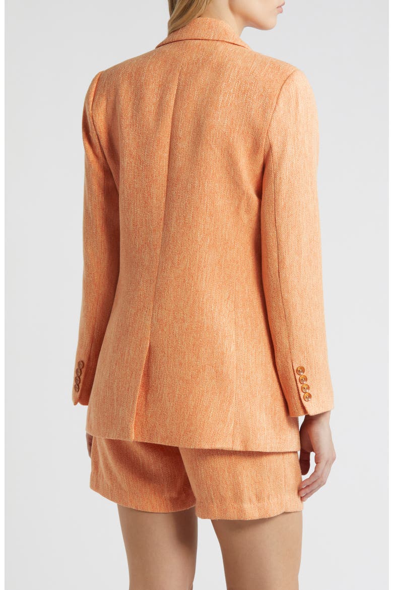 Tweed Double Breasted Boyfriend Jacket, Alternate, color, SALMON