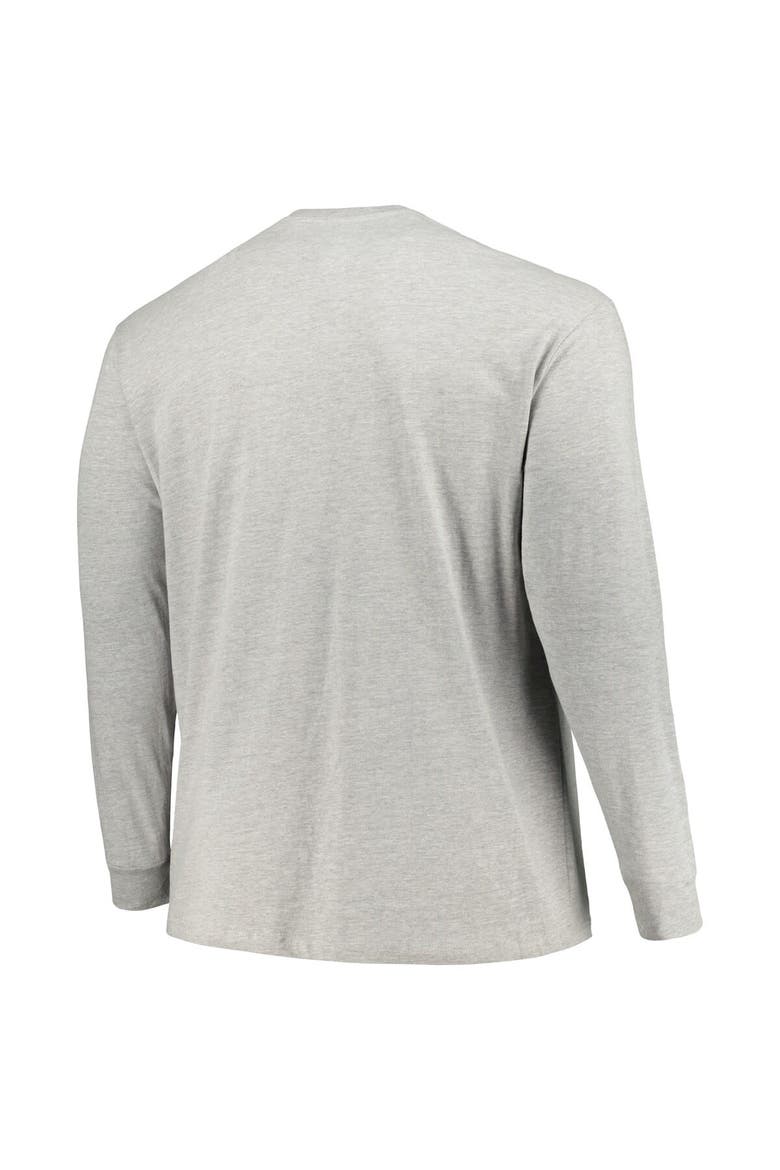 Men's Champion Heather Gray Indiana Hoosiers Big & Tall Mascot Long Sleeve T-Shirt, Alternate, color, Heather Gray