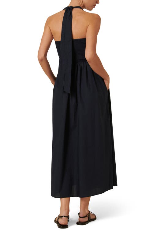 Nobody's Child Tizzy Smocked Maxi Halter Dress In Blue
