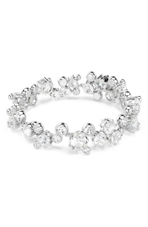 Swarovski Swaroski Constella Rhodium Plated Bracelet In Silver