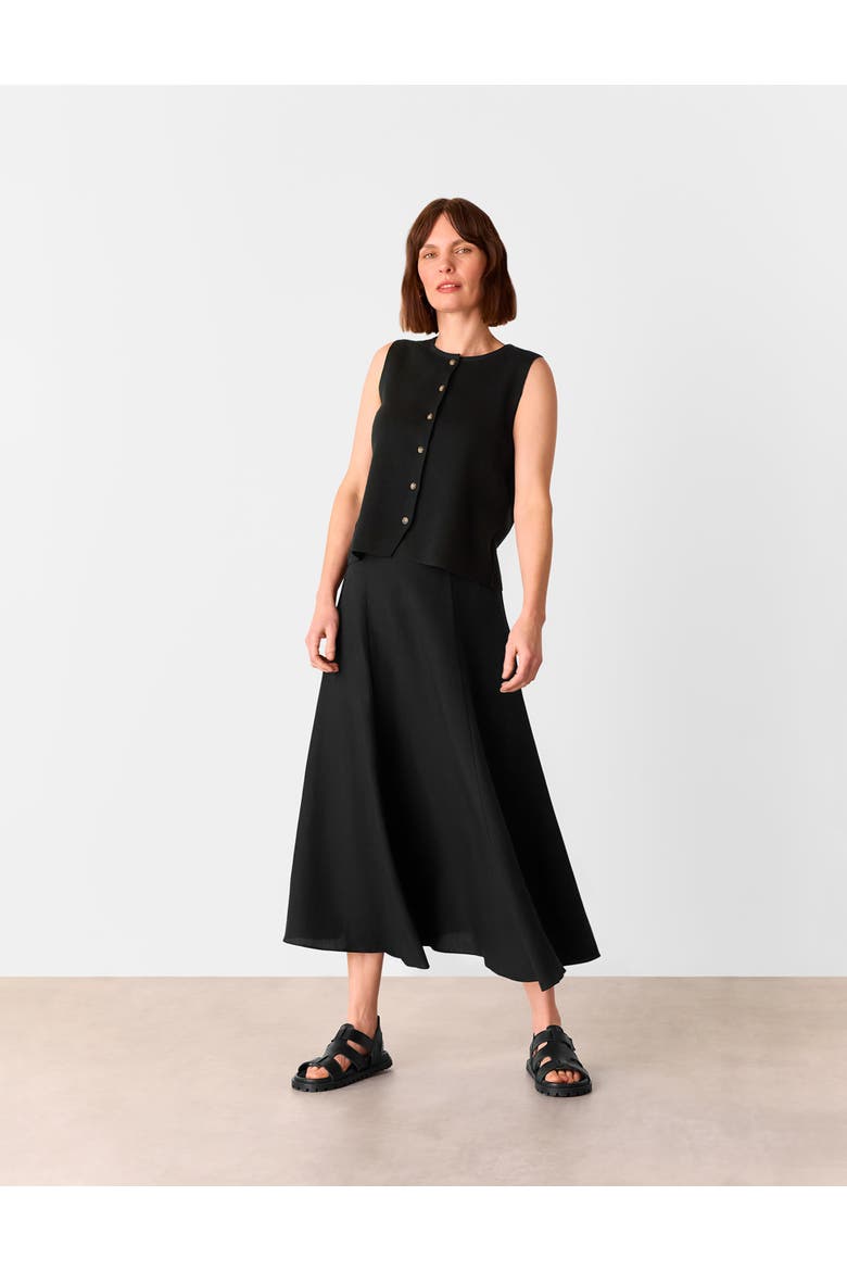 Lucy Button Front Knit Tank, Alternate, color, Black