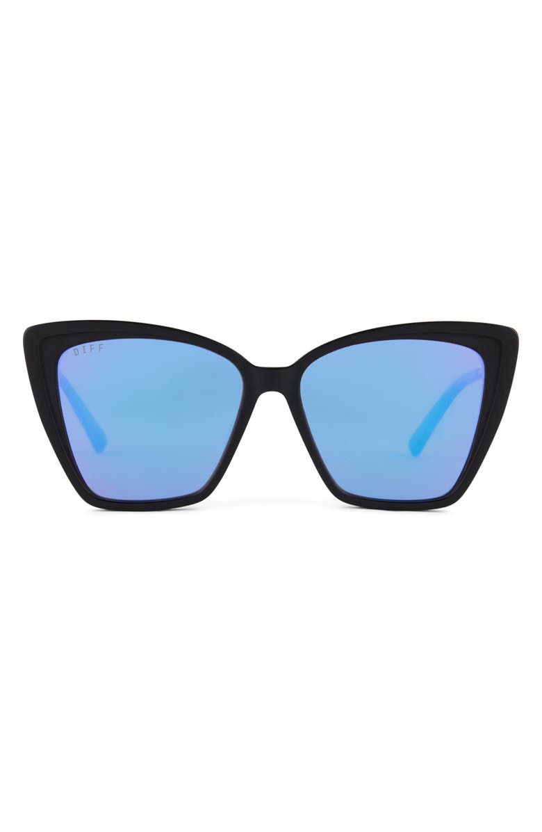 DIFF Becky II 56mm Polarized Cat Eye Sunglasses, Main, color, 
