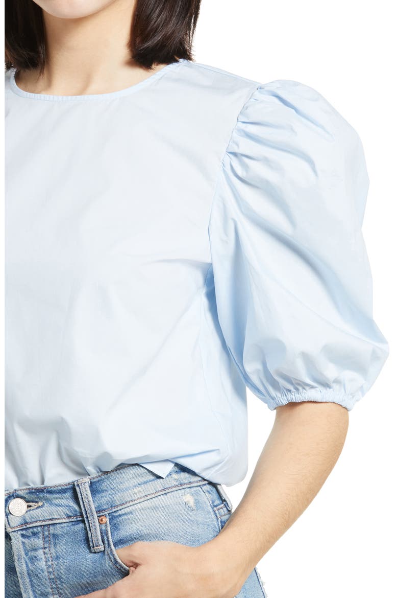 Puff Sleeve Top, Alternate, color, POWDER BLUE