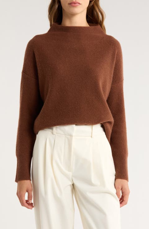 Boiled Cashmere Funnel Neck Pullover