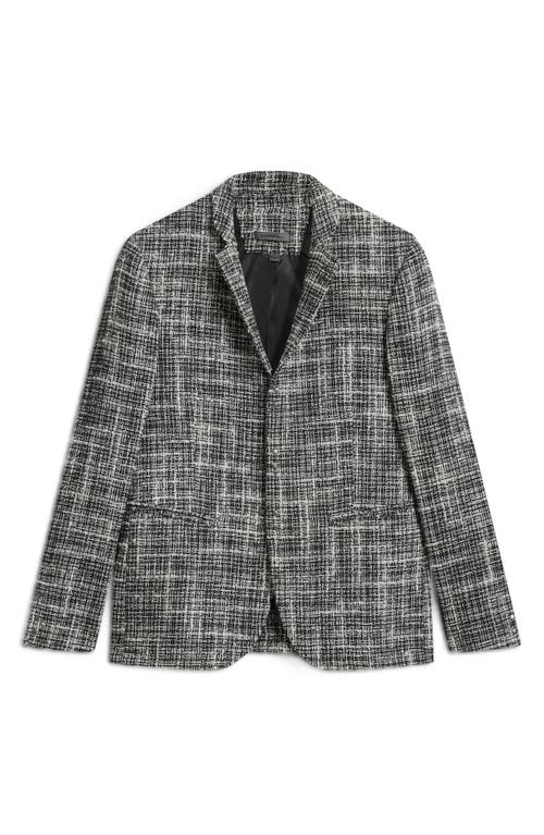 Shop John Varvatos Madison Slim Fit Tweed Blazer In Black/white