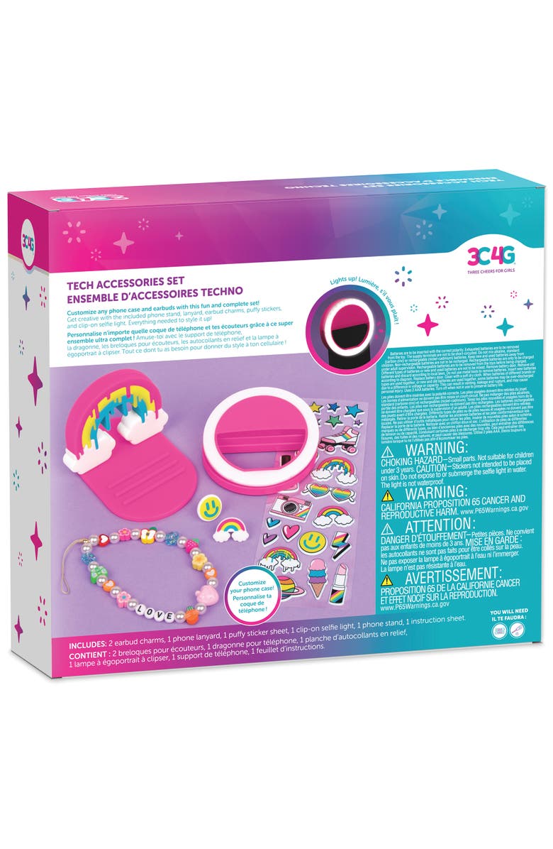 Three Cheers For Girls Tech Accessories Set 7 Pieces, Alternate, color, Multicolored